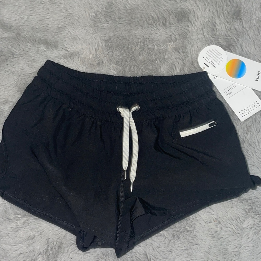 Black running shorts